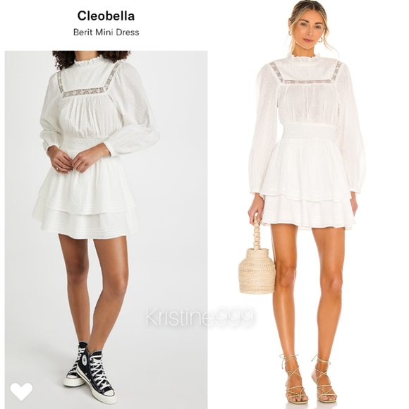 Cleobella Berit Mini Dress in Ivory White NEW - Picture 4 of 9